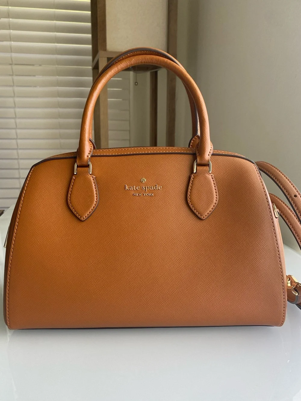 Kate Spade Warm Cognac Satchel Crossbody